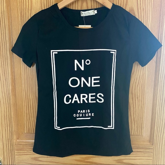 No One Cares Paris T-shirt - Picture 1 of 4